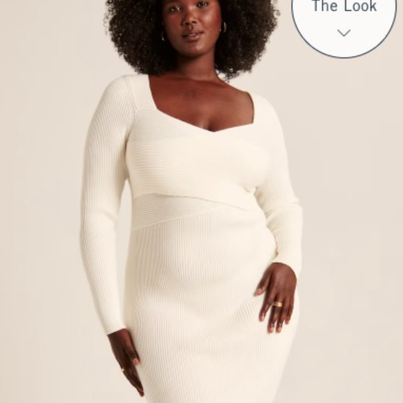 Abercrombie Long-Sleeve Wrap-Front Mini Sweater Dress - Picture 4 of 8